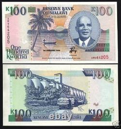 MALAWI 100 kwacha P-29B 1994 x 1 pièce bateau Banda coq billet de banque UNC