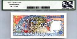 Maldives 50 Rufiyaa 1987 Pick-13b Légacy 67 PPQ Superbe Gemme Non Circulée Billet de Banque