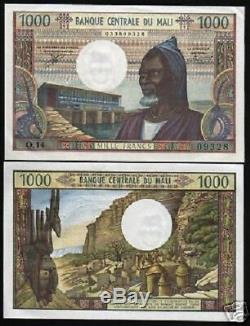 Mali 1000 Francs P13e 1970 France Montagne Unc Monnaie Papermoney Bill Billet