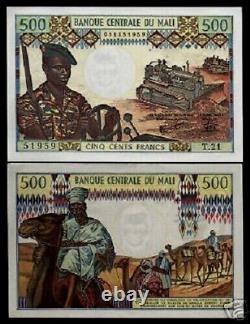 Mali 500 FRANCS P-12e ND 1973 RARE Soldats Fusils CHAMEAU UNC (WAS) Billet de Banque