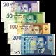 Maroc 4 Pcs Billets Collect 20,50,100,200 Dirhams Mad Monnaie Réel Unc