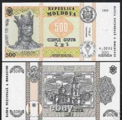 Moldavie 500 Lei P-17 1992 Cathédrale UNC Monnaie Roi Billet de Banque Moldave Europe