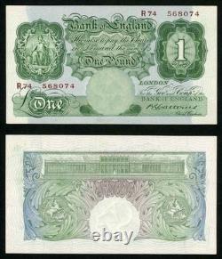 Monnaie 1929-34 Grande-Bretagne Billet de Banque One Pound P-363b Catterns Préfixe R74 UNC