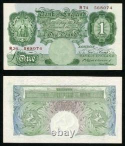 Monnaie 1929-34 Grande-Bretagne Billet de Un Livre P-363b Catterns Préfixe R74 UNC