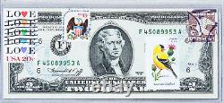 Monnaie De Monnaie Américaine Papier 2 Dollar Bill 1976 F Unc Collection De Devises Timbre Oiseau