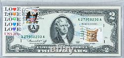 Monnaie De Papier Bill Us Two Dollar 1976 Monnaie Nationale Note 2 $ Gem Unc Timbres Cat