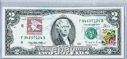 Monnaie De Papier De Deux Dollars Bill Us Currency Collection Note Gem Unc 1995 Stamped Bee