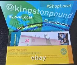 Monnaie Locale du Royaume-Uni Kingston Pound Transition Town Ensemble Complet Dossier Original UNC