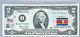 Monnaie Nationale Note De Deux Dollars Bill Paper Money Us Unc Stamped Flag Swaziland