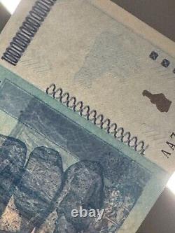 Monnaie authentique du Zimbabwe, billet de 100 trillions de dollars, AA/2008, P-91 UNC