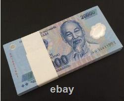 Monnaie du Vietnam 20000 Dong 2006 2022 P-120 UNC Polymère X 100 PCS Pack de billets en liasse
