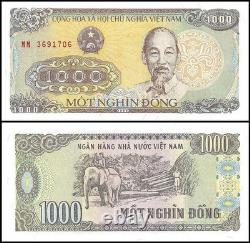 Monnaie vietnamienne 1000 Dong du Vietnam, 1988, P-106, UNC X 1000 PCS Brique