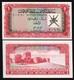 Muscat & Oman 1 Rial Saidi P-4 1970 1ère émission Unc Rare Billet De Monnaie Mondiale Omanaise