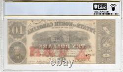 NC CR-122 1863 10 $ de la Caroline du Nord Billet de papier PCGS-B Pratiquement Unc 50 PPQ PLUS