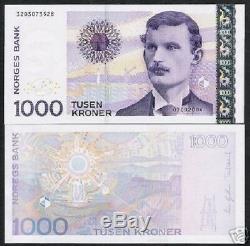 Norvège 1000 2004 Peinture Kroner P52 Unc Date De Norwegian Monnaie Bill Bank Note