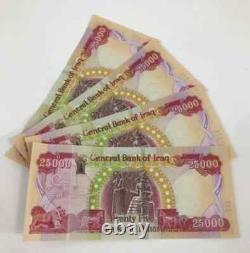 Nouveau dinar irakien 100 000, 1/10 million, 4 x 25 000 billets de banque irakiens