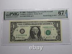 Numéro de série Radar $1 2003 Billet de banque de la Réserve fédérale de devises PMG UNC67EPQ