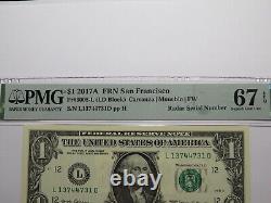 Numéro de série du radar de 2017 Billet de banque de la Réserve fédérale de la devise de la Réserve fédérale PMG UNC67EPQ