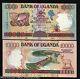 Ouganda 10000 Shillings P38a 1995 Musique Dam Antelope Unc Monnaie Argent Bill Note