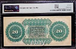 PMG GEM UNC 66. 1872 20 $ CAROLINE DU SUD Billet de banque obsolète de Columbia