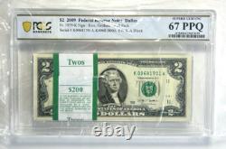 Paquet de billets de la Réserve fédérale de 22009 Dallas PCGS 67 PPQ SUPERBE GEM UNC Fr. 1939-K