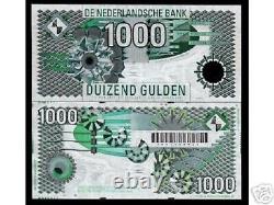 Pays-Bas 1000 GULDEN P-102 1994 RARE Pré Euro UNC Billet de monnaie mondiale néerlandais