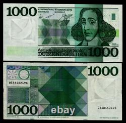 Pays-Bas 1000 guldens P-94 1972 rare billet néerlandais pré-euro pyramide UNC monnaie

<br/>