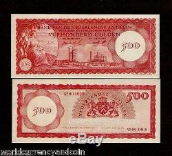 Pays-bas Antilles 500 Gulden P7 1962 Huile Navire Unc Argent Bill Néerlandaise Des Billets De Banque