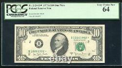 Père. 2024-b 1977-a $10 Star Frn Federal Reserve Note New York, Ny Pcgs Unc-64