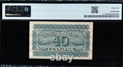 Pérou 1870 – Billet de banque de 40 centavos non circulé (UNC), PMG 64