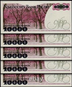 Pologne 10000 ZLOTYCH P-151 1988 x 10 Pcs Lot BUNDLE UNC Billet de banque de monnaie polonaise