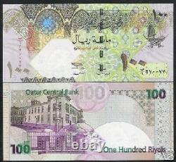 Qatar 100 Riyals P-24 2003 Bateau Falcon Unc Bill Arabe Bill Curry Gulf Banque Note