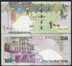 Qatar 100 Riyals P-24 2003 Bateau Faucon Unc Billet Arabe Monnaie CCG Billet de Banque