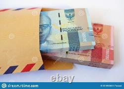 RUPIAH INDONÉSIENNE 100 000 X 100 = 10 MILLIONS (5 000 000) IDR UNC INDONÉSIE
