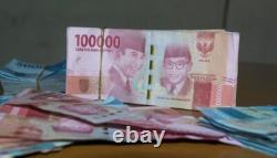 RUPIAH INDONÉSIENNE 100 000 X 100 = 10 MILLIONS (5 000 000) IDR UNC INDONÉSIE