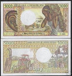 République Centrafricaine 5000 5000 Francs P12 1984 Mine Unc Monnaie (voiture) Note