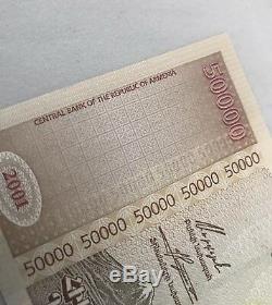 République D'arménie 50000 Dram Unc Billets De Banque Monnaie Non Distribuée