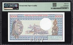 République du Congo 1000 Francs P3e 1981-84 PMG65 Gem UNC EPQ Billet de banque Monnaie RARE