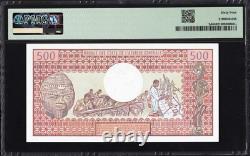 République du Congo 500 Francs P2d 1981-84 PMG64 Choix UNC Billet de Banque Monnaie RARE