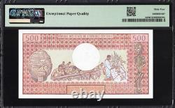 République du Congo 500 Francs P2d 1981-84 PMG64 Choix UNC EPQ Billet de Banque Monnaie