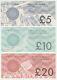 Royaume-uni Hay On Wye £ 5 5 £ 10 10 £ 20 20 £ Unc Set De Billets De Banque En Monnaie Locale 3 Pcs
