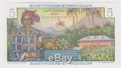 Saint Pierre & Miquelon 5 Francs 1950 1960 Nd P22 Gem Unc Pair Monnaie Rare