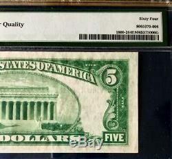 Série 1929 $ 5 Pmg64 Epq Choix Unc Nat Monnaie Citizens Nb Evansville Ty2