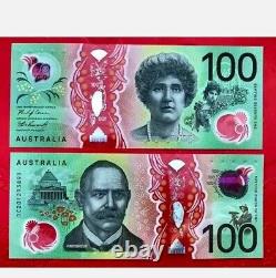 Série 2020 Billet de banque australien de 100 dollars UNC. Devise 100 dollars australiens AUD.