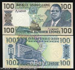 Sierra Leone 100 Leones P18 1990 Bundle Navire Unc Monnaie Money Bank Note 50 Pcs
