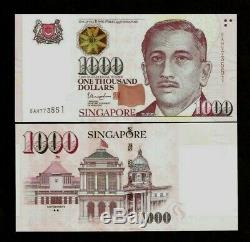 Singapour 1000 1000 Dollars P51 Étoiles Ou Unc Maison Devise Argent Nouvelle Note De La Banque