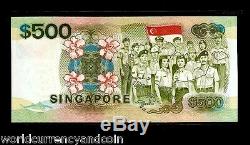 Singapour $ 500 Dollars P24 1988 Navire Forces Armées Unc Billets De Bill Billets