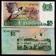 Singapour 5 Dollars P10 1976 Oiseau Téléphérique Unc Monnaie De L'argent Du Projet De Loi 10 Billets De Banque