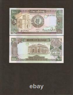 Soudan 100 livres P-44 1989 x 100 pièces lot paquet UNC billet de banque soudanais