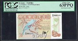 Surinam 21⁄2 Gulden 1978 Unc- Specimen Muntbiljet Suriname Pcgs 63ppq P118 113